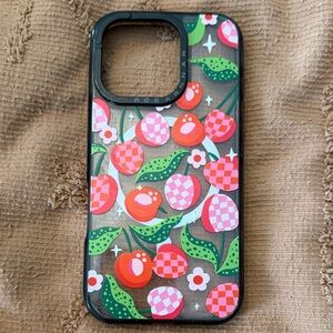Vibrant Cherry Checkered Translucent Phone Case with mag safe